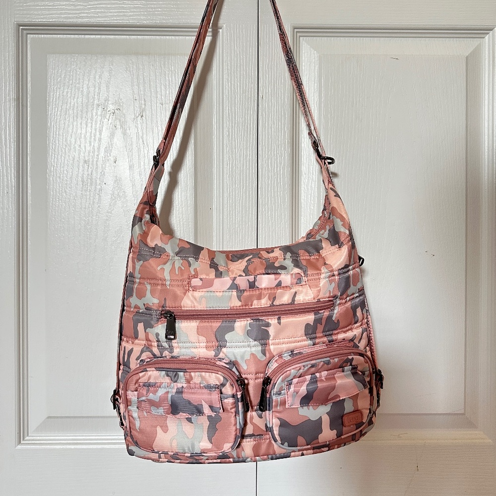 Lug Zipliner Convertible Hobo Bag - Camo Rose